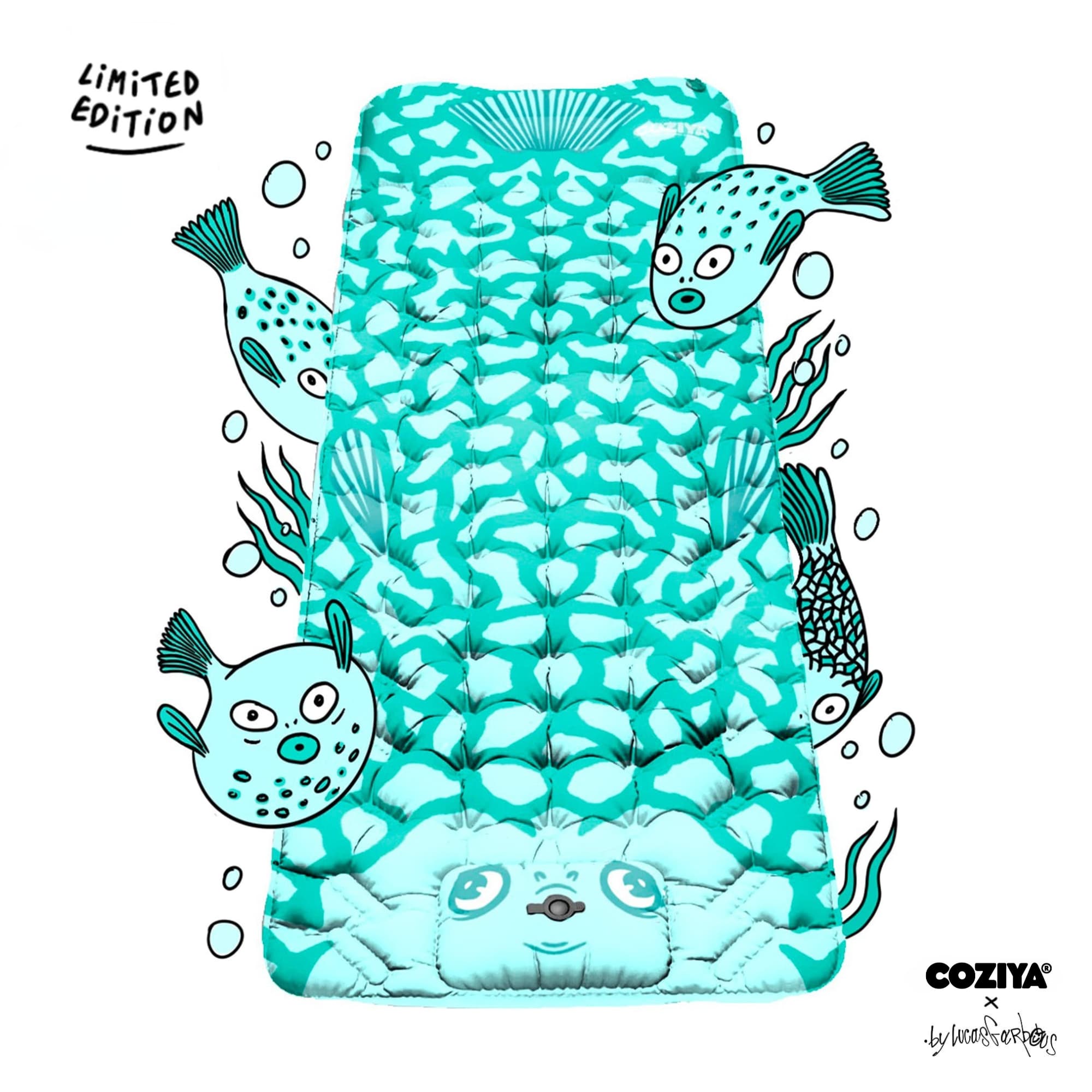 Matelas gonflable Coziya Bleu Fugu
