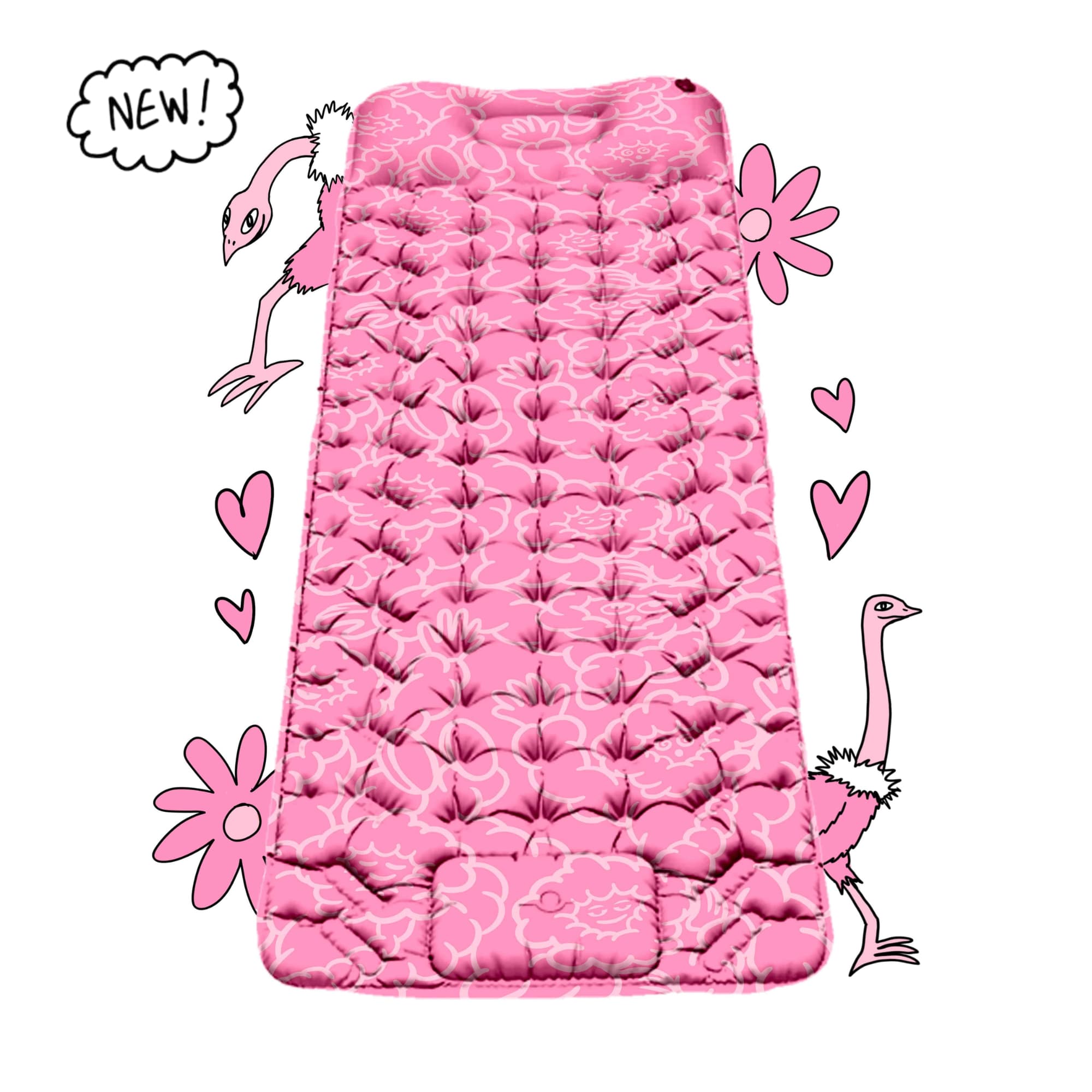 Matelas gonflable Coziya Rose Flamingo