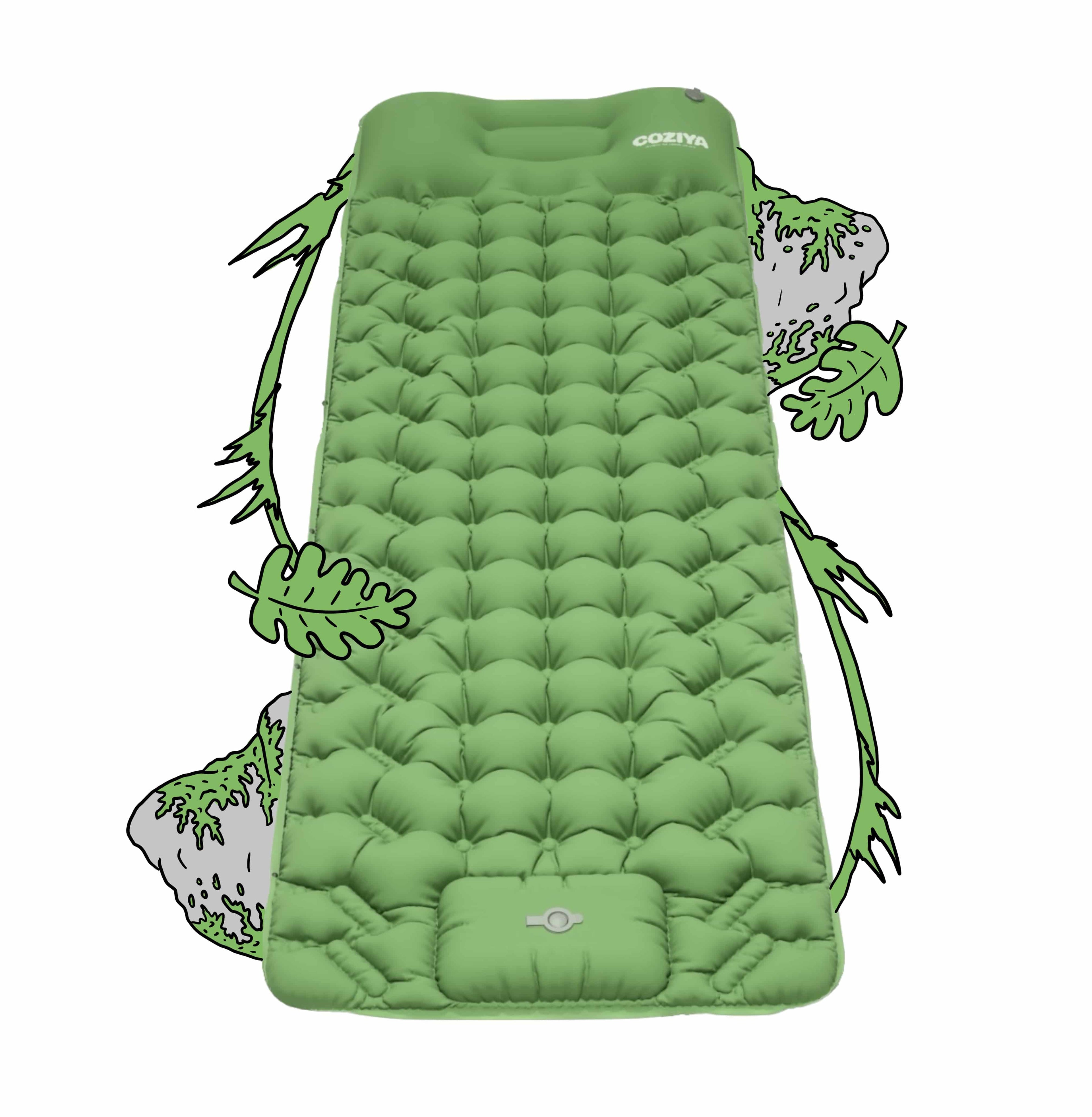 Matelas gonflable Coziya Vert Militaire